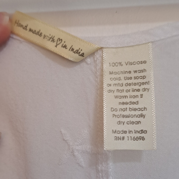 Japna Women’s Wrap Surplice Bell Sleeve Crop Top White Size Medium - Picture 4 of 9